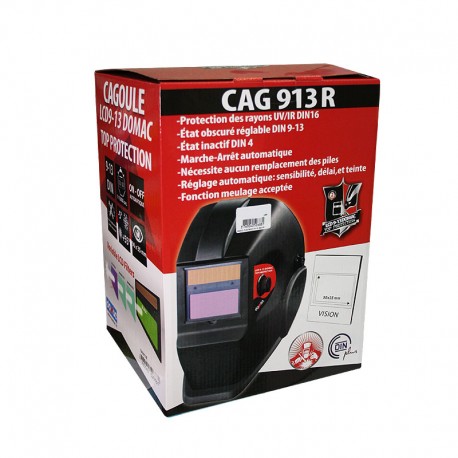 Casque de protection à obscurité réglable