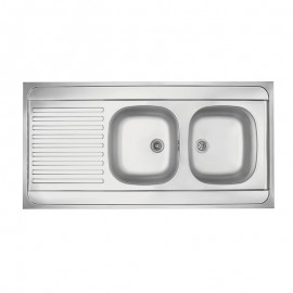 Evier INOX 2 bacs
