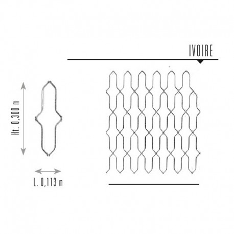 Grille GALVA (forme IVOIRE)