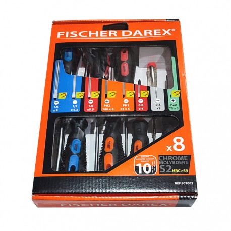JEU DE 8 TOURNEVIS AVEC TESTEUR