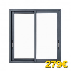 FENETRE COULISSANTE ALU GRISE
