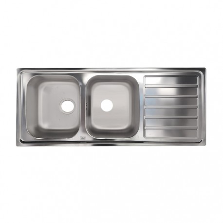 EVIER INOX 2 BAC+EG