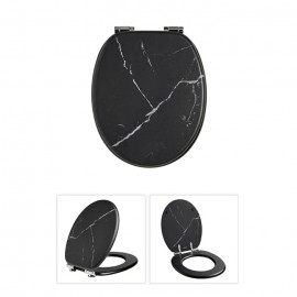 ABATTANT WC WOODY MARBRE NOIR